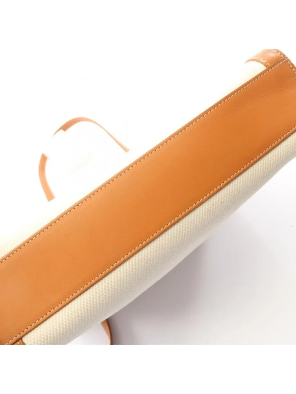 Celine Tote Small Vertical Cover 2-Way Natural Beige Canvas Leather
